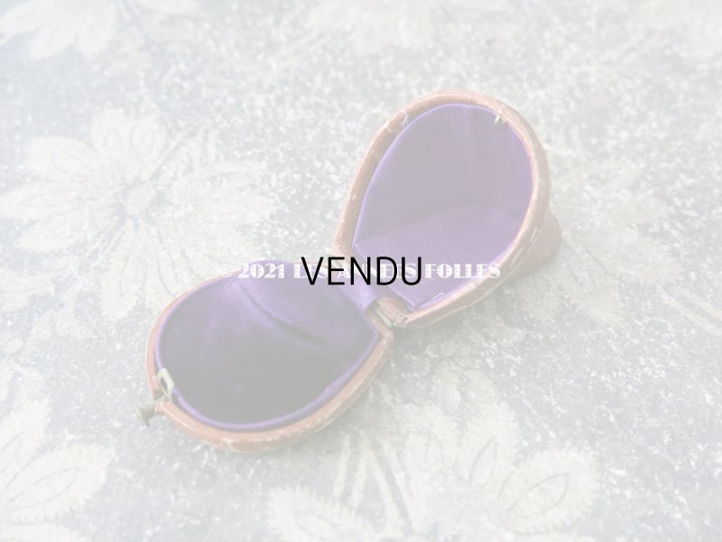 画像4: 19世紀 アンティーク本革製 ジュエリーボックス リングケース ブラウン