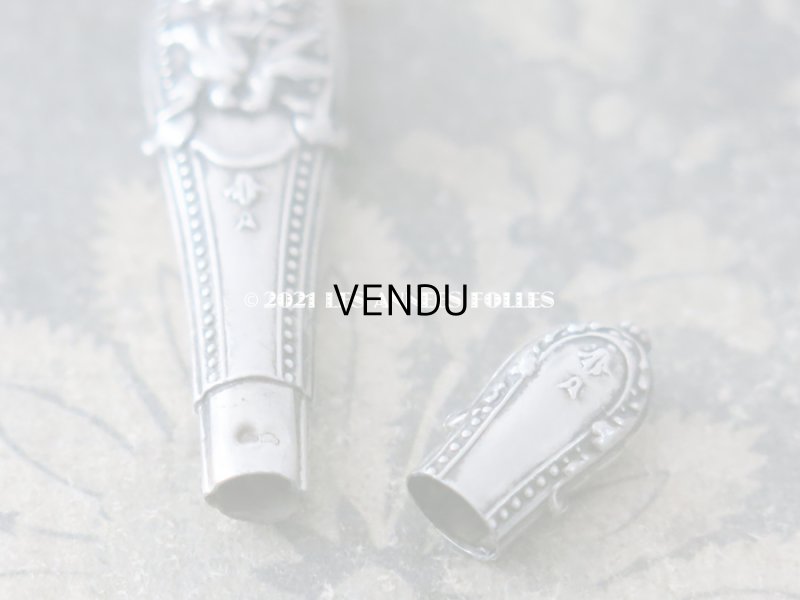 画像7: 1900年代 アンティーク シルバー製 鳥＆薔薇 目打ち & ニードルケース 裁縫道具