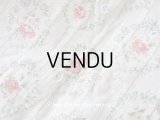 アンティーク  薔薇＆勿忘草 コットン製ファブリック 