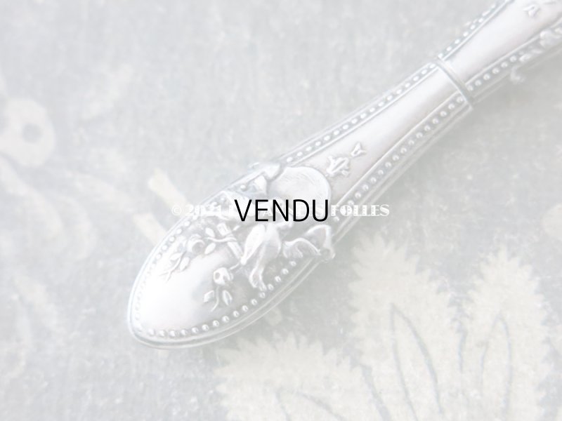 画像5: 1900年代 アンティーク シルバー製 鳥＆薔薇 目打ち & ニードルケース 裁縫道具