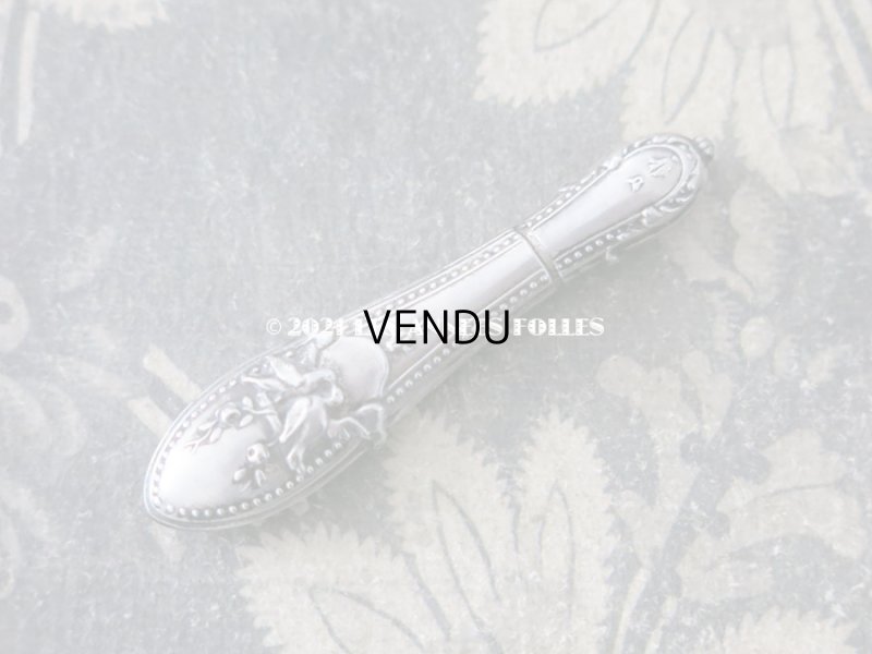 画像6: 1900年代 アンティーク シルバー製 鳥＆薔薇 目打ち & ニードルケース 裁縫道具