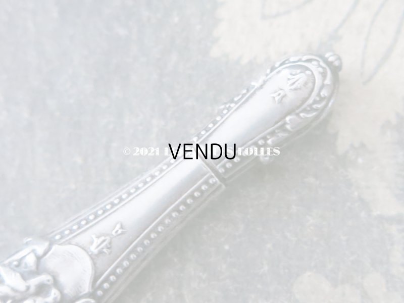 画像4: 1900年代 アンティーク シルバー製 鳥＆薔薇 目打ち & ニードルケース 裁縫道具