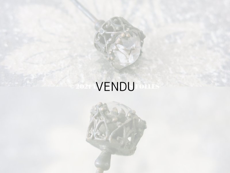 画像5: 19世紀 アンティーク　ビーズ刺繍のハットピン & カットグラスのハットピン 