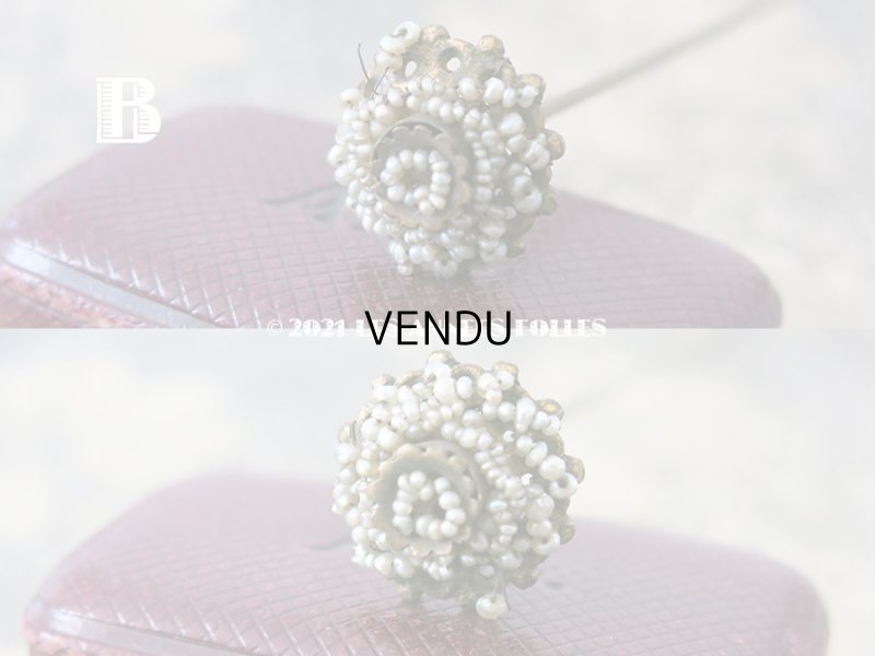 画像6: 19世紀 アンティーク　ビーズ刺繍のハットピン & カットグラスのハットピン 