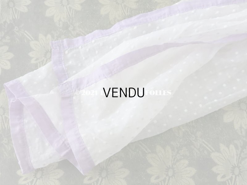 画像6: アンティーク  ドット柄の刺繍入り コットン生地 76×65cm