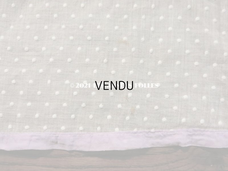 画像4: アンティーク  ドット柄の刺繍入り コットン生地 76×65cm