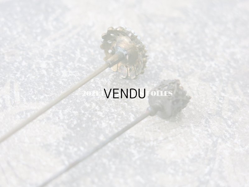 画像3: 19世紀 アンティーク　ビーズ刺繍のハットピン & カットグラスのハットピン 