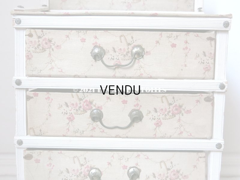 画像6: 【セール対象外】 1900年代 アンティーク カルトナージュチェスト 薔薇の花かご ローズバスケット