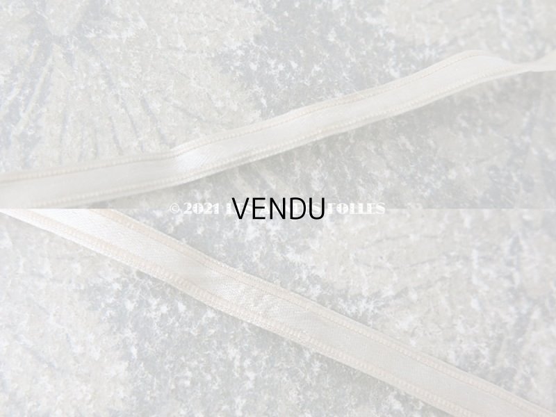 画像5: 1900年代 アンティーク シルク製 極細 5.5mm幅 サテンリボン パウダーブルーグリーン 3m