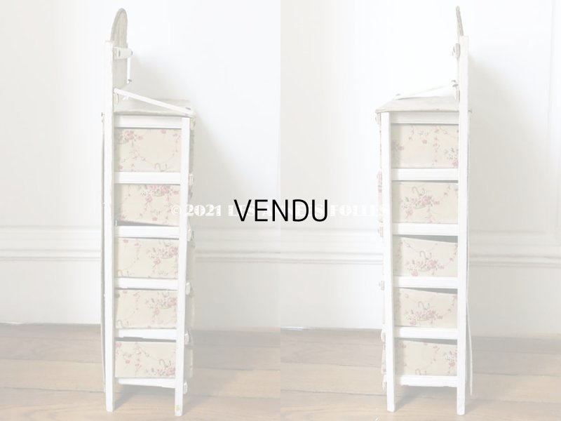 画像3: 【セール対象外】 1900年代 アンティーク カルトナージュチェスト 薔薇の花かご ローズバスケット