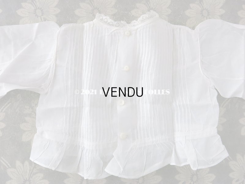 画像17: 未使用 アンティーク 小さな女の子用 パフスリーブ 手縫いのブラウス 