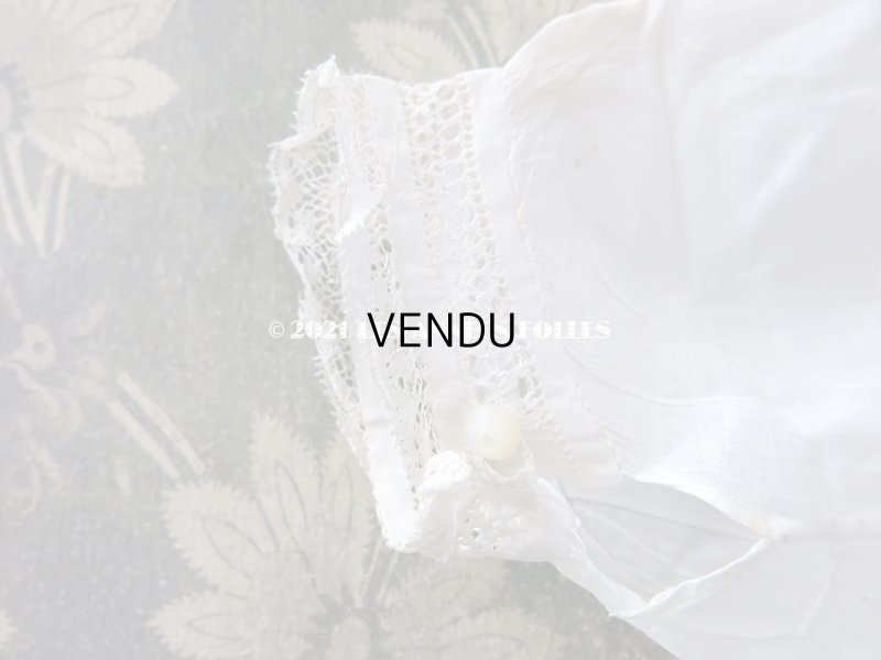 画像13: 未使用 アンティーク 小さな女の子用 パフスリーブ 手縫いのブラウス 