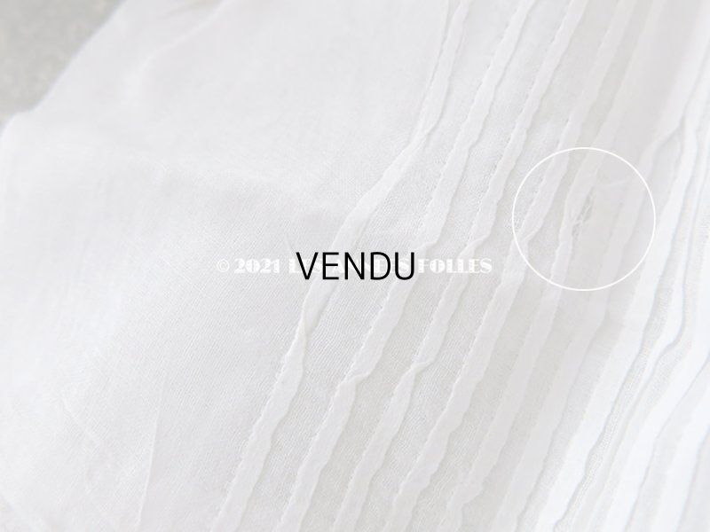 画像20: 未使用 アンティーク 小さな女の子用 パフスリーブ 手縫いのブラウス 