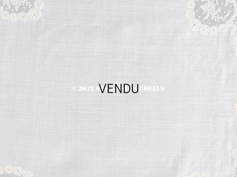 画像9: アンティーク 薔薇模様 ポワンドガーズ & デュシェス 結婚式のハンカチ　【ポワン・ド・ガーズ】