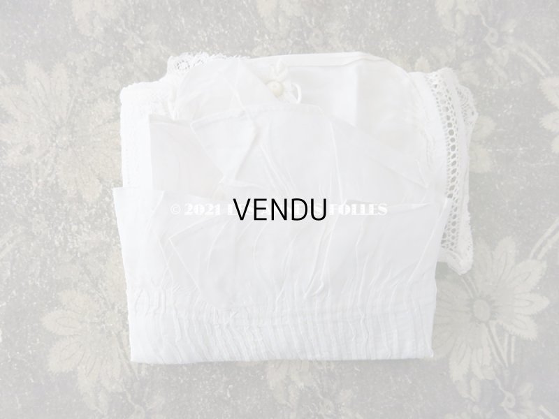 画像3: 未使用 アンティーク 小さな女の子用 パフスリーブ 手縫いのブラウス 