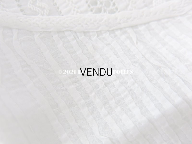 画像9: 未使用 アンティーク 小さな女の子用 パフスリーブ 手縫いのブラウス 