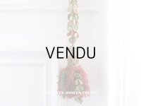 19世紀 アンティーク シルク製 タッセル ポンポン パスマントリー 