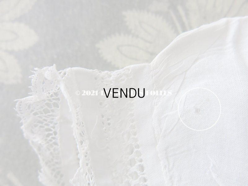 画像12: 未使用 アンティーク 小さな女の子用 パフスリーブ 手縫いのブラウス 