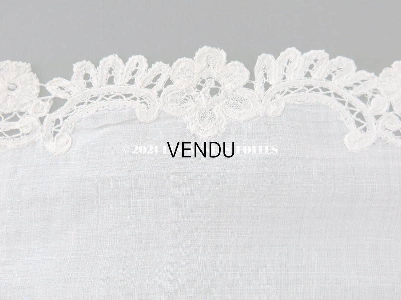 画像7: アンティーク 薔薇模様 ポワンドガーズ & デュシェス 結婚式のハンカチ　【ポワン・ド・ガーズ】