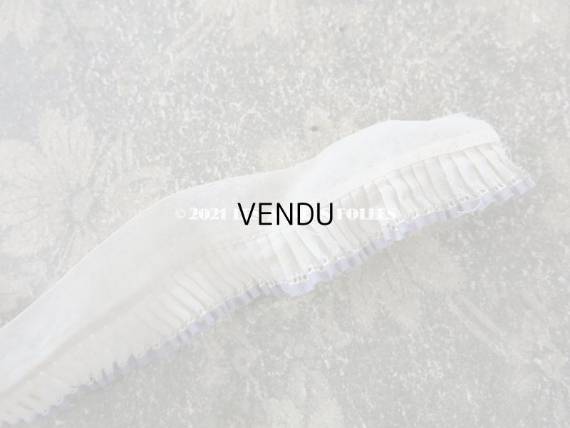 画像5: アンティーク プリーツリボン 薄紫色の縁取り 30.5cm