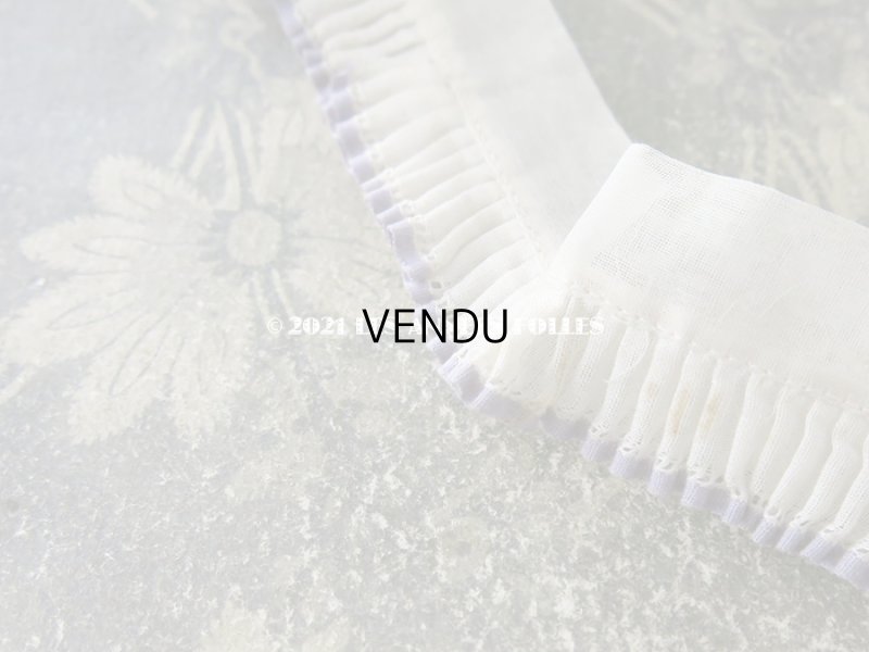 画像6: アンティーク プリーツリボン 薄紫色の縁取り 30.5cm