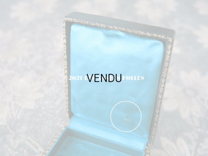 画像8: 19世紀 アンティーク イニシャル E.B. 本革製 ジュエリーボックス 金彩入り 黒