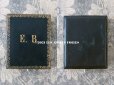 画像3: 19世紀 アンティーク イニシャル E.B. 本革製 ジュエリーボックス 金彩入り 黒