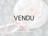 アンティーク パウダーピンクの薔薇のハンキーケース　ポシェット 