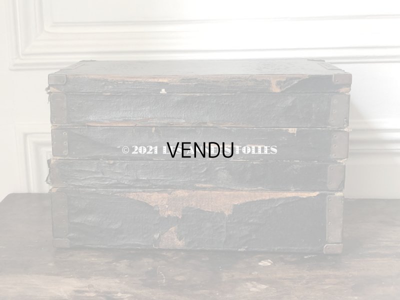 画像5: 19世紀末 アンティーク 帽子店の木箱のセット 黒 4段