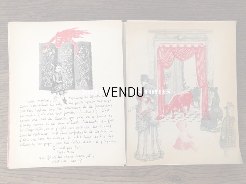 画像11: 1954年 限定本 シリアルナンバー付き アンティーク 子供用遊べる絵本 LA FAMILLE QUATRE CENTS COUPS - CRAUDE ROY -