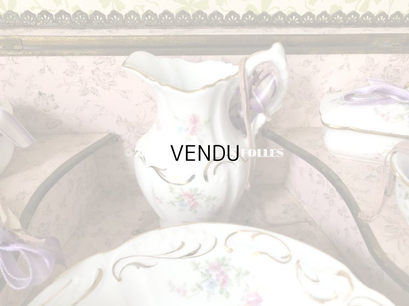 画像6: 1900年代 アンティーク 子供用玩具 薔薇のトワレットセット菫のブーケ付き