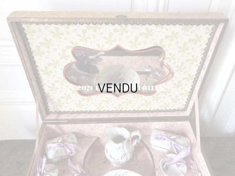 画像3: 1900年代 アンティーク 子供用玩具 薔薇のトワレットセット菫のブーケ付き