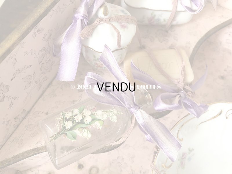 画像8: 1900年代 アンティーク 子供用玩具 薔薇のトワレットセット菫のブーケ付き