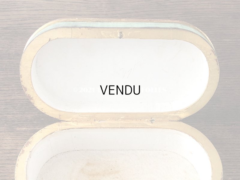 画像6: 19世紀 アンティーク ナポレオン3世時代 チョコレートボックス 薔薇のブーケ　お菓子箱 グリーンのベルベット