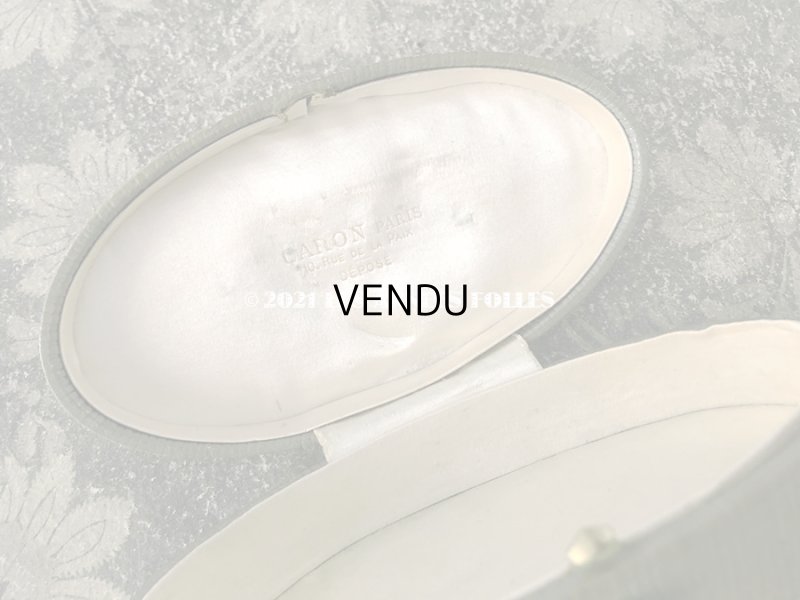 画像6: アンティーク 金彩入り パフュームボックス 本革製 オリーブグリーン - CARON  PARIS -