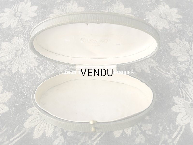 画像5: アンティーク 金彩入り パフュームボックス 本革製 オリーブグリーン - CARON  PARIS -