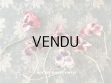 アンティーク  パンジーの布花 ベルベット コサージュ