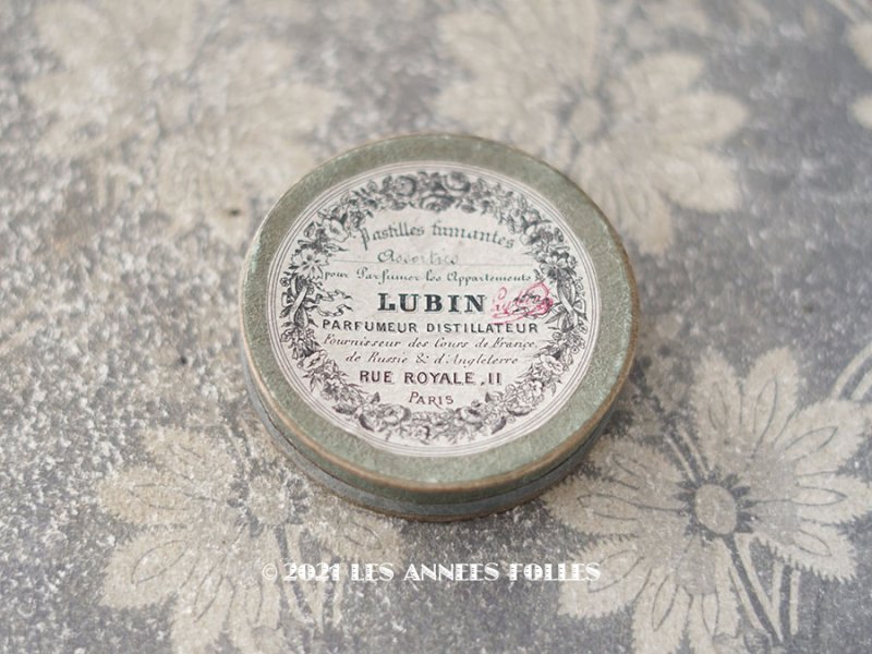 画像1: 1800〜1810年代 アンティーク 草花のリース お香の紙箱 PASTILLES FUMANTES - LUBIN PARIS -