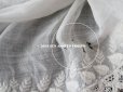 画像10: 19世紀 アンティーク  クラヴァット ホワイトワーク & 手編みのヴァランシエンヌレース イニシャルの刺繍入り (10)