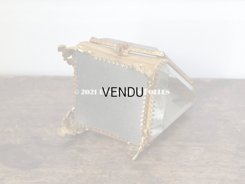 画像5: アンティーク 懐中時計 & ジュエリーボックス パウダーブルーのシルク製クッション