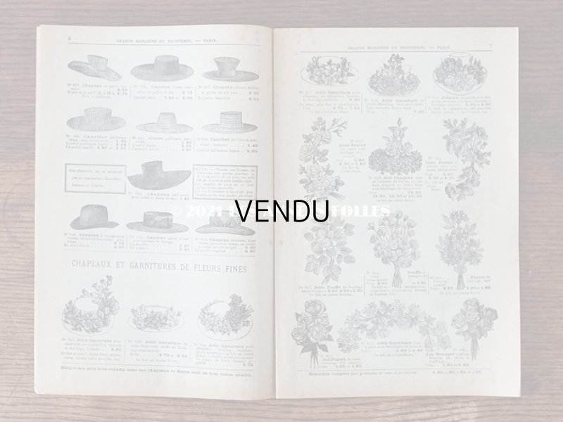 画像4: アンティーク プランタン百貨店のカタログ　布花＆フェザー＆帽子 CATALOGUE SPECIAL DE FLEURS, PLUMES & CHAPEAUX - GRANDS MAGASOINS DU PRINTEMPS - 