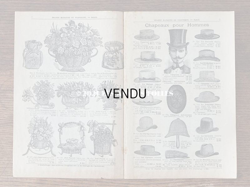 画像3: アンティーク プランタン百貨店のカタログ　布花＆フェザー＆帽子 CATALOGUE SPECIAL DE FLEURS, PLUMES & CHAPEAUX - GRANDS MAGASOINS DU PRINTEMPS - 