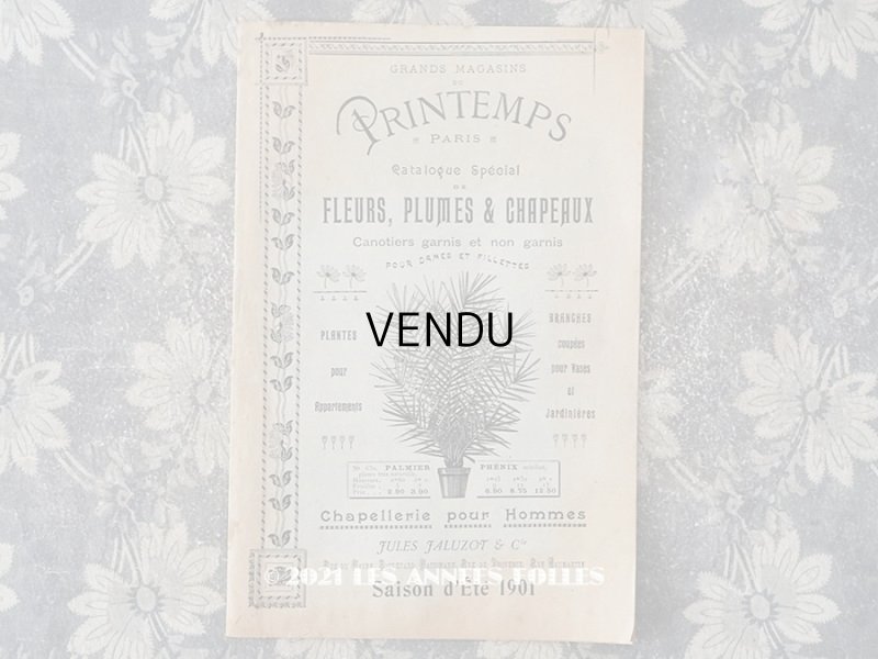 画像1: アンティーク プランタン百貨店のカタログ　布花＆フェザー＆帽子 CATALOGUE SPECIAL DE FLEURS, PLUMES & CHAPEAUX - GRANDS MAGASOINS DU PRINTEMPS - 