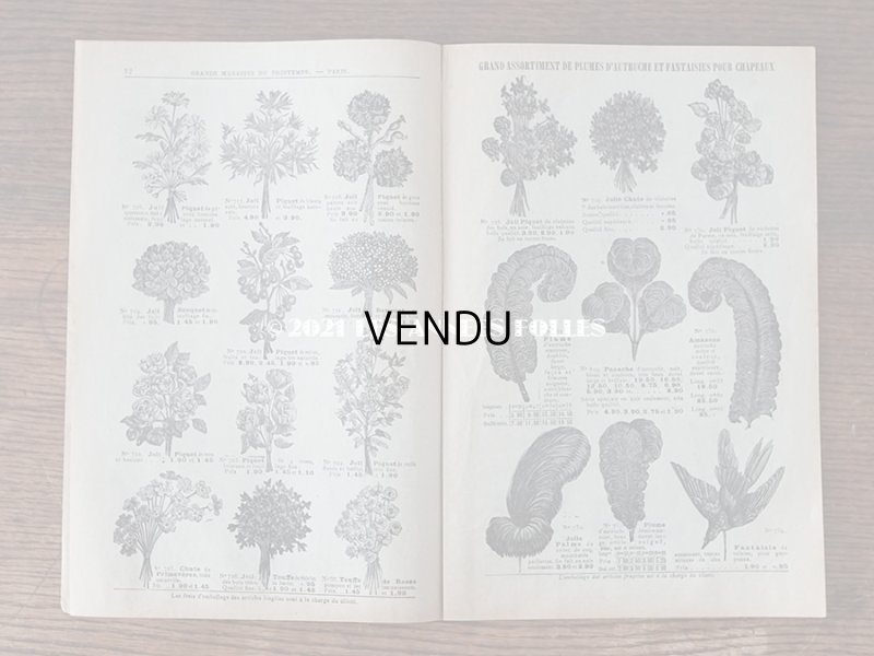 画像7: アンティーク プランタン百貨店のカタログ　布花＆フェザー＆帽子 CATALOGUE SPECIAL DE FLEURS, PLUMES & CHAPEAUX - GRANDS MAGASOINS DU PRINTEMPS - 