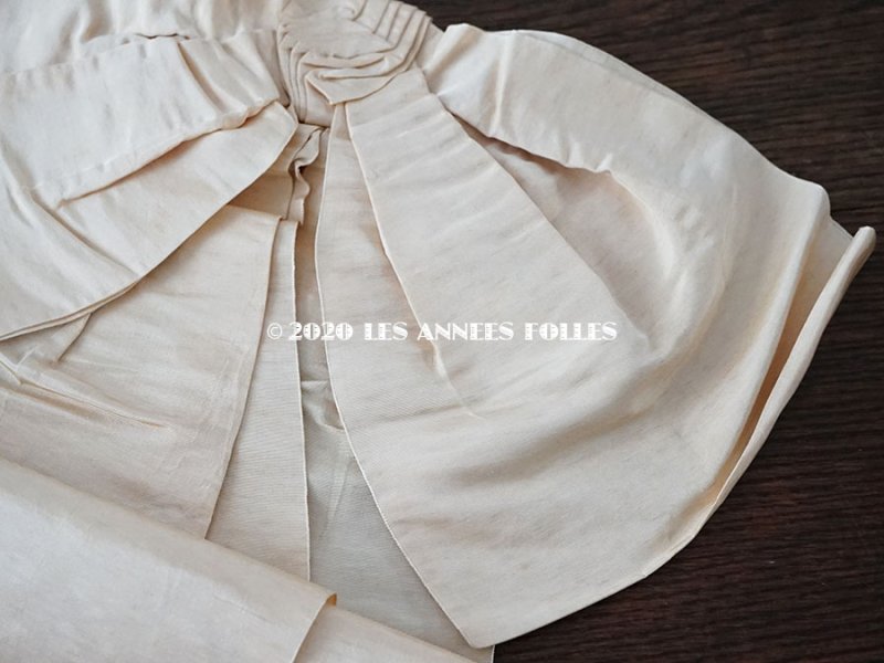 画像5: アンティーク ドレスに結ばれていた大きなシルクリボン 淡いピンクベージュ 83.5×42cm