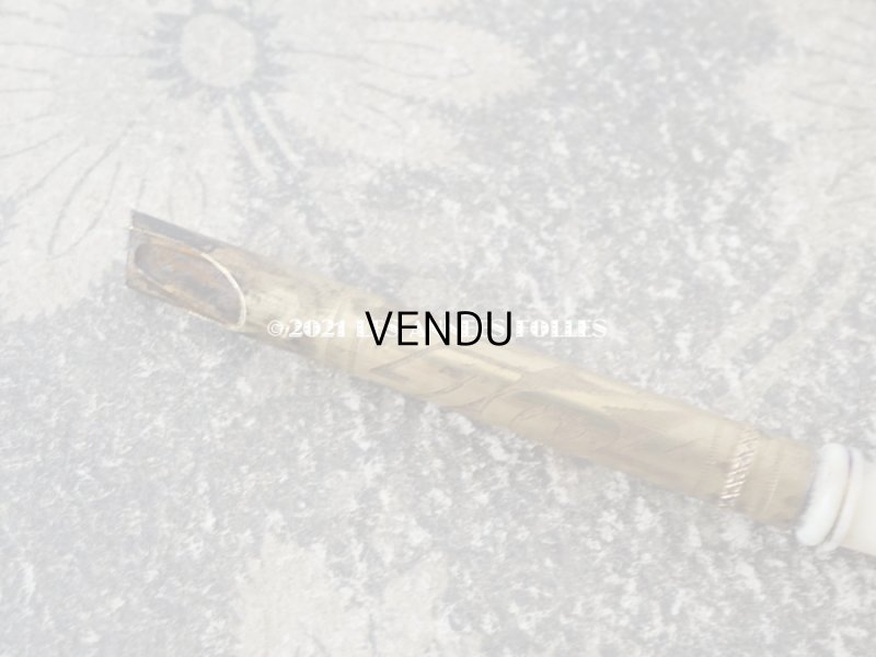 画像6: アンティーク ペン軸 手のモチーフ ボーン製