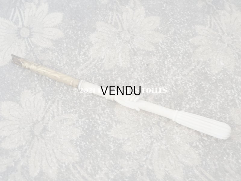 画像5: アンティーク ペン軸 手のモチーフ ボーン製