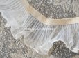 画像2: アンティーク オーガンジーのフリルリボン オフホワイト  幅4.2cm 59cm (2)
