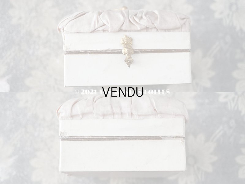 画像5: 19世紀 アンティーク ナポレオン3世時代 チョコレートボックス パウダーピンク お菓子箱 レースペーパー付