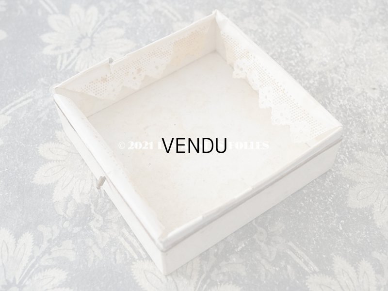 画像13: 19世紀 アンティーク ナポレオン3世時代 チョコレートボックス パウダーピンク お菓子箱 レースペーパー付